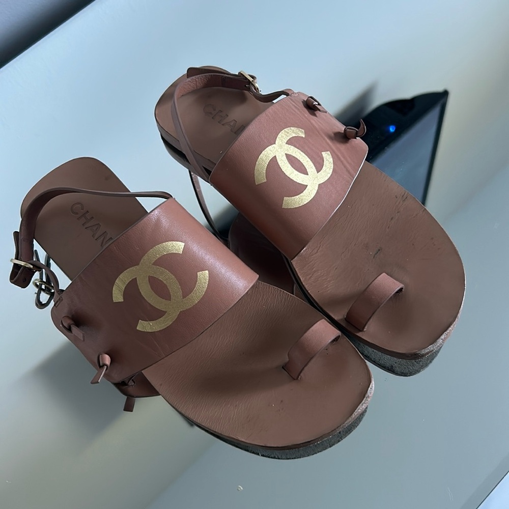 Authentic Chanel sandals size 37